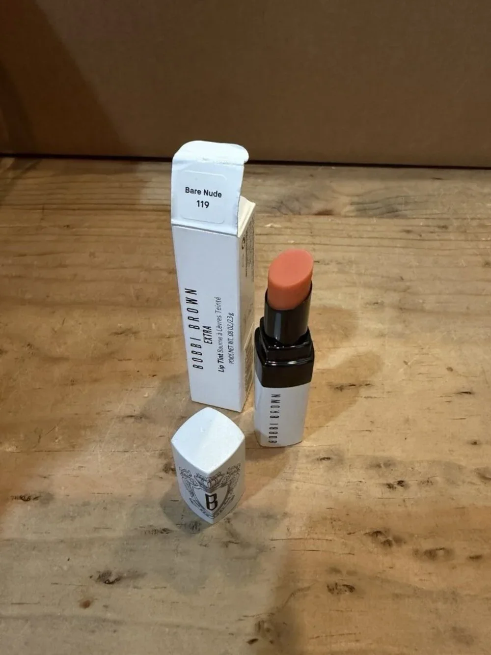 #119 Bare Nude, Bobbi Brown Extra Lip Tint, Full Size 0.08oz/2.3g, New W/ Box